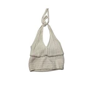 Hollister Size XS Women’s Vintage Cotton Knitted Halter Light Not See Through